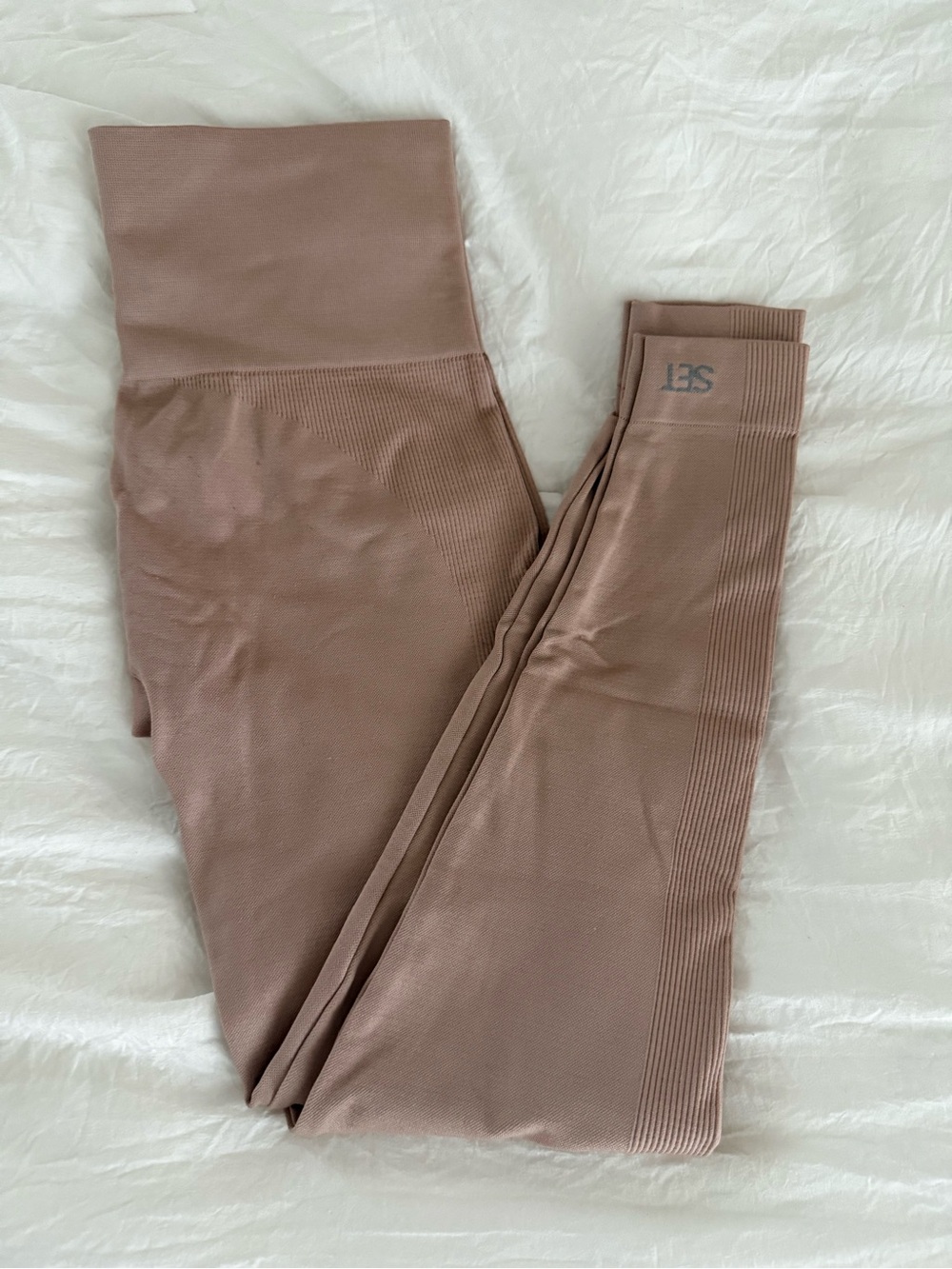SET Active High-Waist Seamless Leggings in Mauve Brown